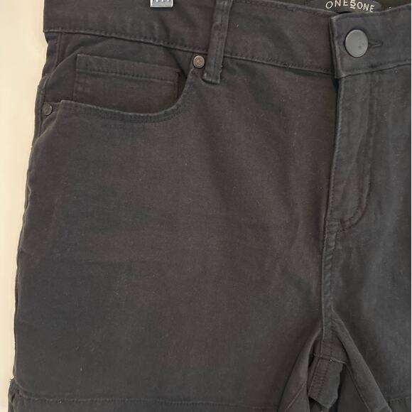 One5One Love My Fit Goddess Fit Cotton Stretch Casual Shorts Black Size 12 / 31 - Picture 5 of 10